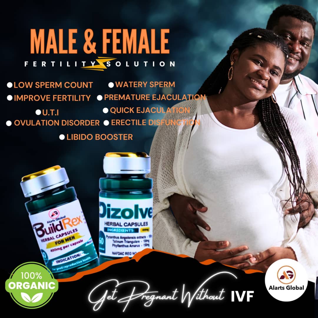 Alerts Global Male and Female Fertility Solution – BuildRex and Dizolve Herbal Capsules for Natural Fertility Support